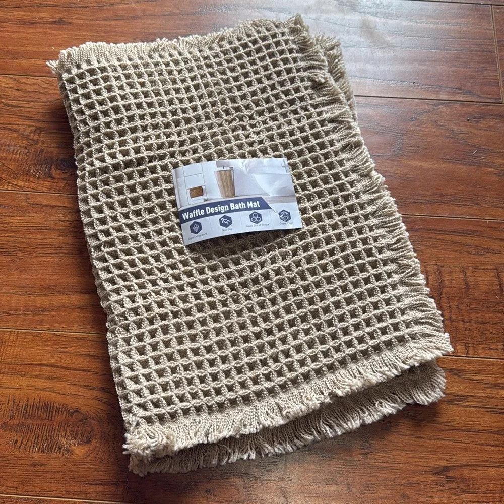 NWT Waffle Bath Mat Absorbent Non Slip Bathroom Rug 17